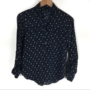 COPY - ANN TAYLOR Long Sleeve Petite Pullover Button Down